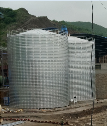 安福粮食钢板仓的安装全过程不用热焊接